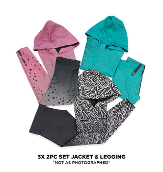 3 Assorted Cor® 2 Piece Jacket/Legging Set Bundle
