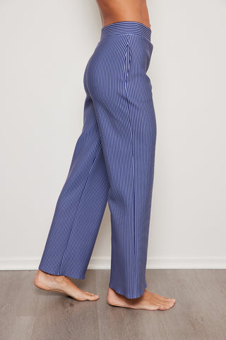 6STRIPE CANIS PLUSH EASY TROUSER IN AIRE - NAVYSTRIPE